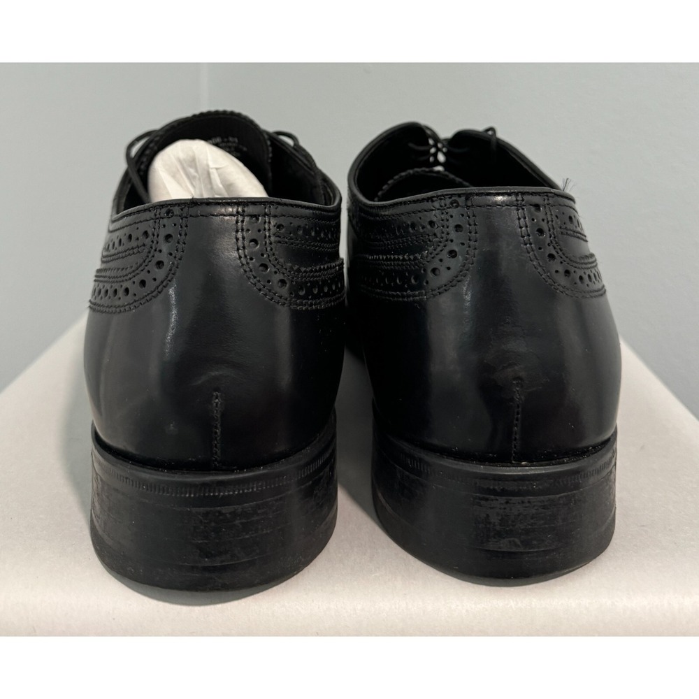 Florsheim 17066 Black Leather Lace Up Wingtip Brogue Shoes mens 9.5 D - Picture 2 of 9